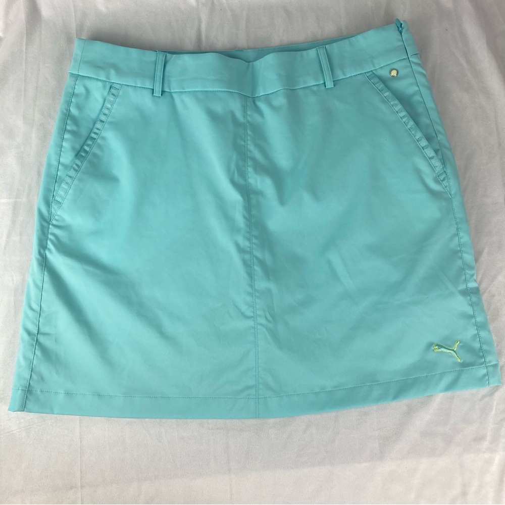 Puma Women's Sporty Stretch Golf Skort Size 12 Aqua Turquoise Blue